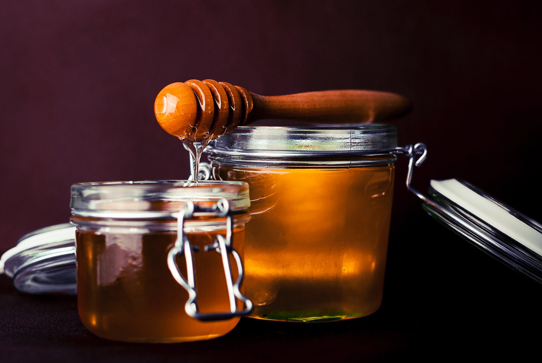 spoon honey jar glass